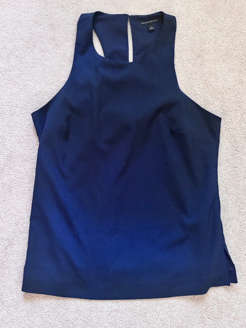 Banana Republic Navy Silky Racerback Blouse Tank Top